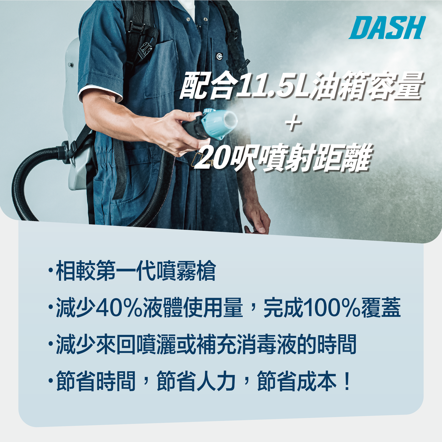 DASH DFB04.01 專業背包噴霧器和消毒機