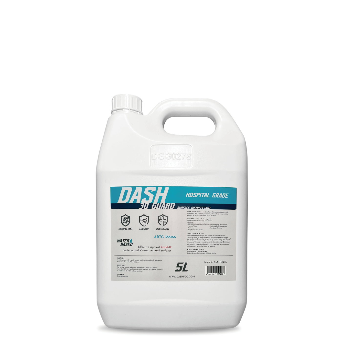 DASH-30 防護醫院級抗菌塗層消毒劑 （5L）